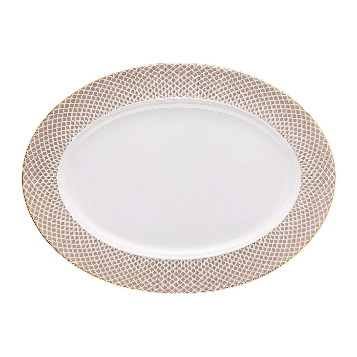 Rosenthal Carreau Beige Rosenthal Francis Carreau Beige Platter 40 cm front view