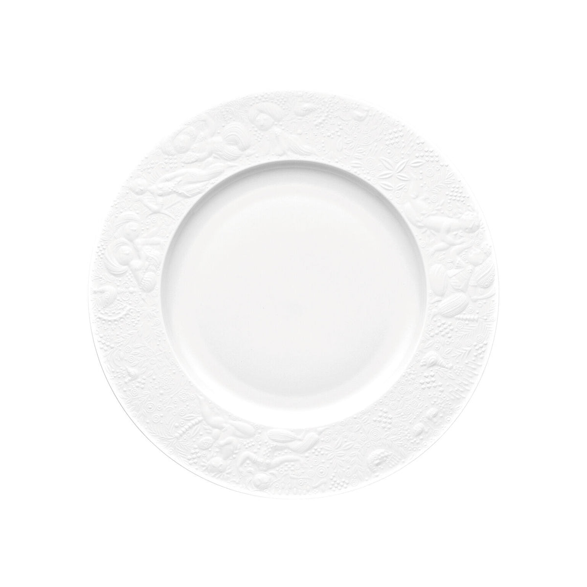 Rosenthal White Rosenthal Zauberflöte (The Magic Flute) White Plate 27 cm front view