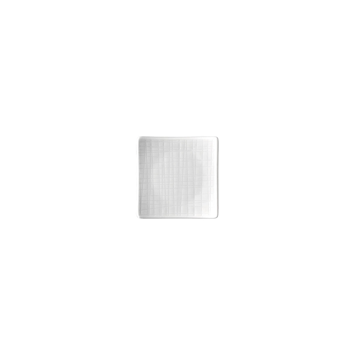 Rosenthal White Rosenthal Mesh White Plate 9 square flat front view