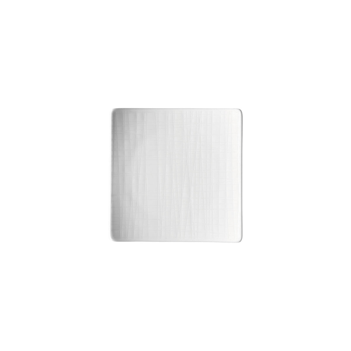 Rosenthal White Rosenthal Mesh White Plate 14 square flat front view