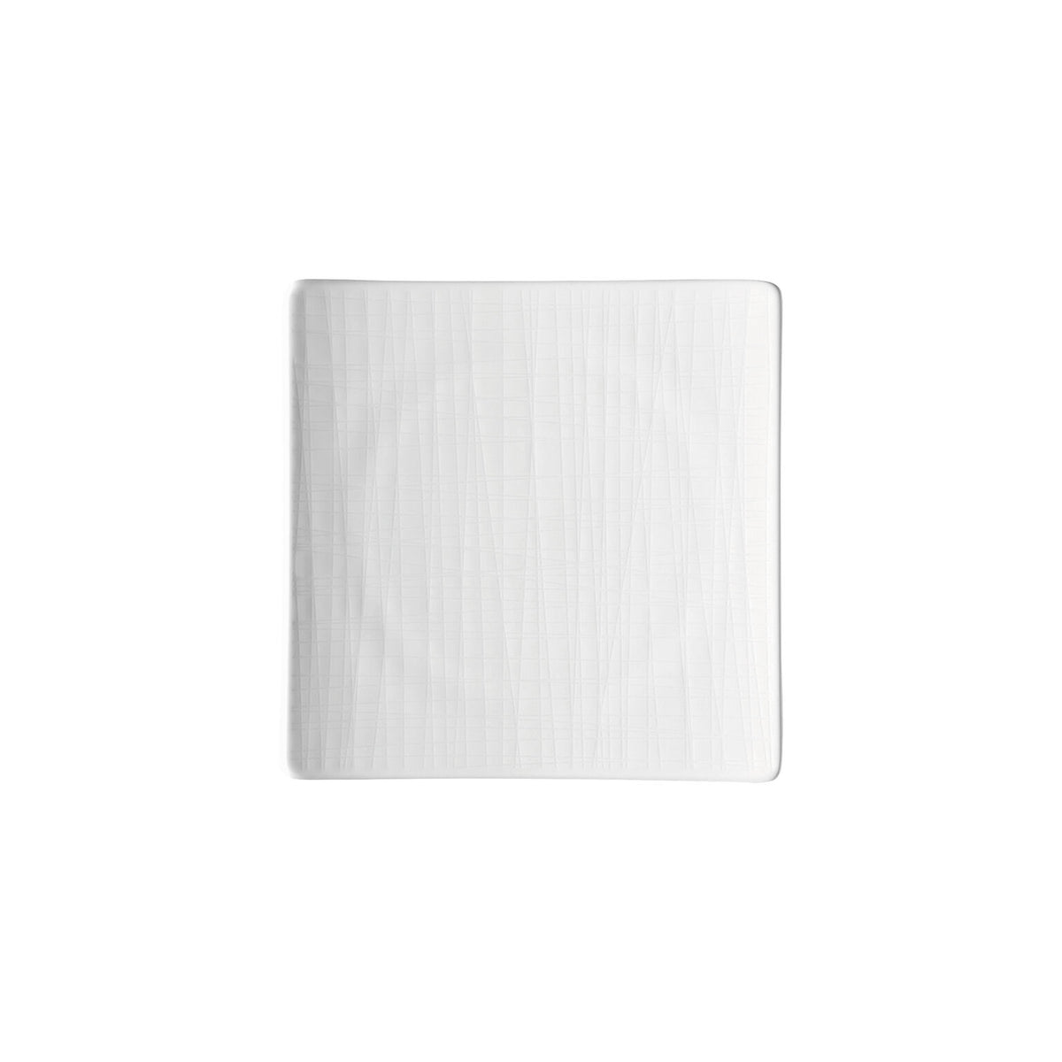Rosenthal White Rosenthal Mesh White Plate 17 square flat front view