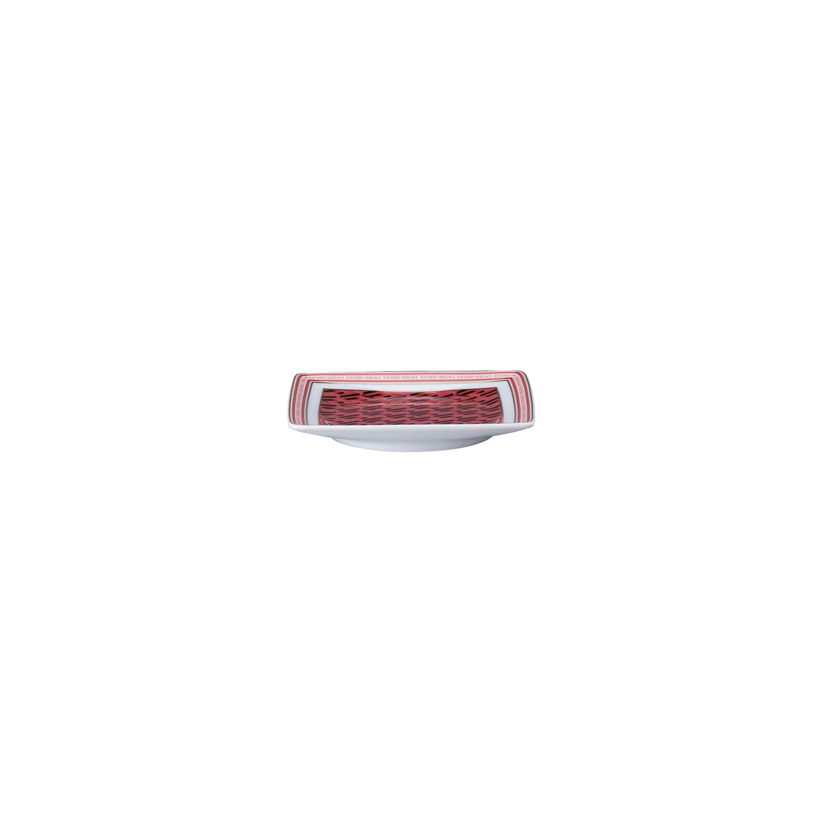 Versace La Greca Signature Red Bowl 12 cm sq. flat alternate view 2