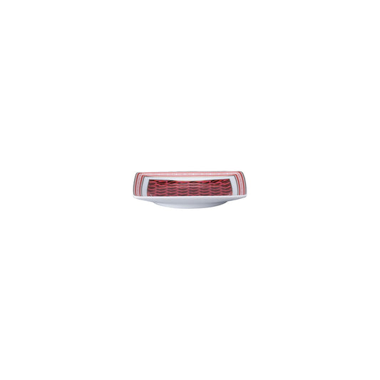 Versace La Greca Signature Red Bowl 12 cm sq. flat alternate view 2