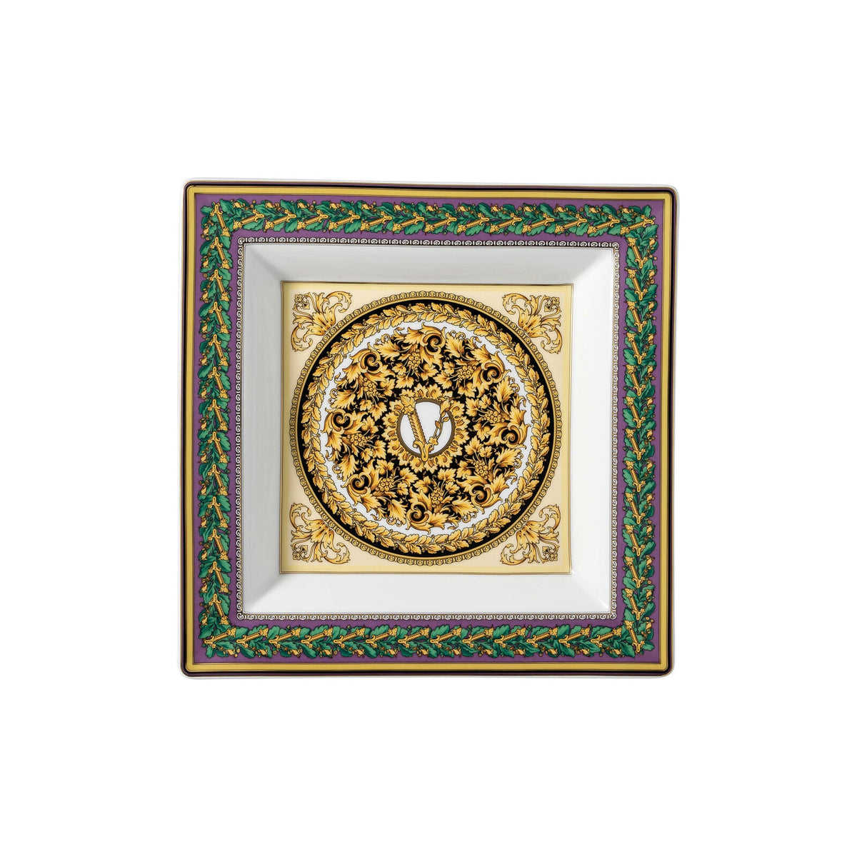 Versace Barocco Mosaic Dish 22 cm front view