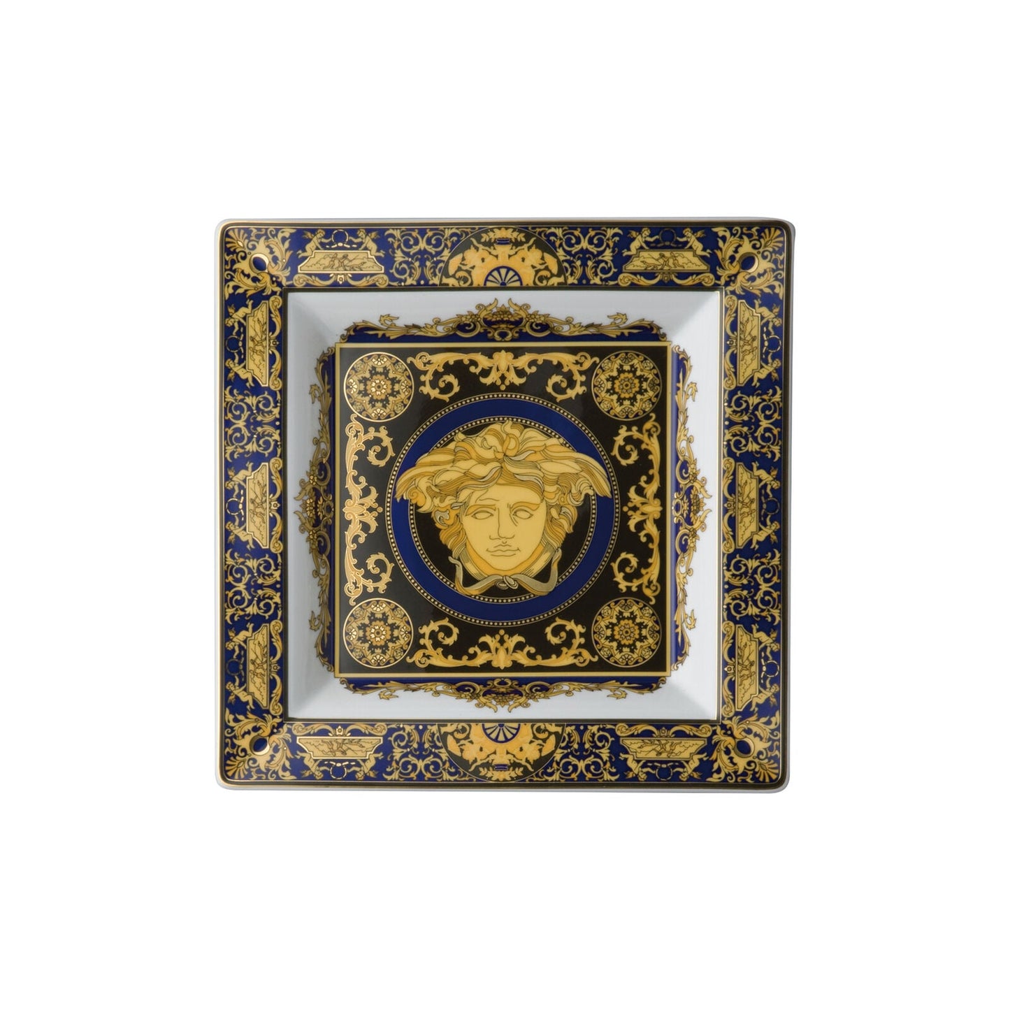 Versace Medusa Blue Dish 22 cm front view