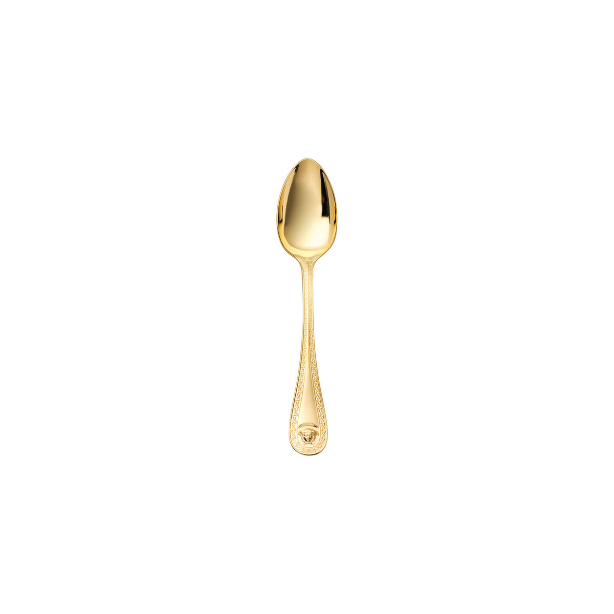 Versace Medusa Gold Dessert Spoon front view