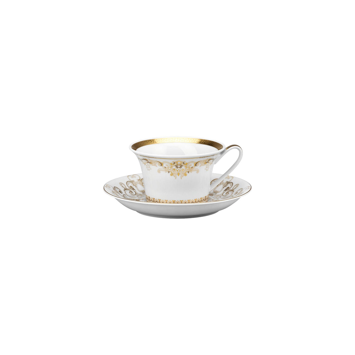 Versace Medusa Gala Gold Cup/Saucer 4 low front view