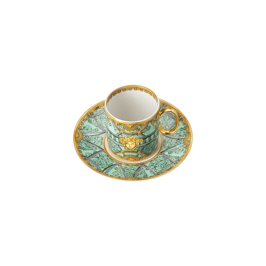 Versace Scala Palazzo Verde Cup/Saucer 4 tall alternate view 2