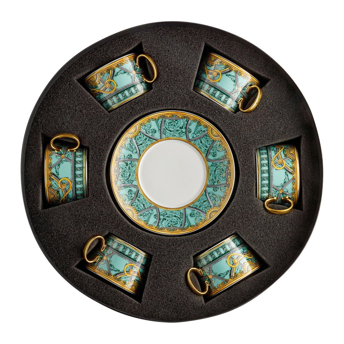 Versace Scala Palazzo Verde Set 6 c&s 4 low front view