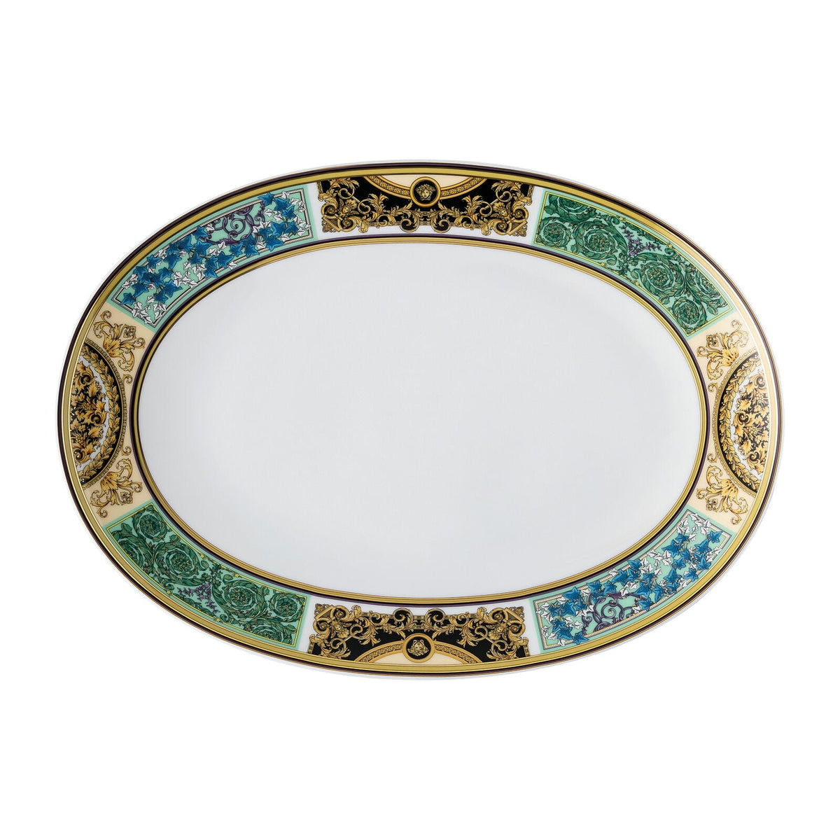 Versace Barocco Mosaic Platter 33 cm front view