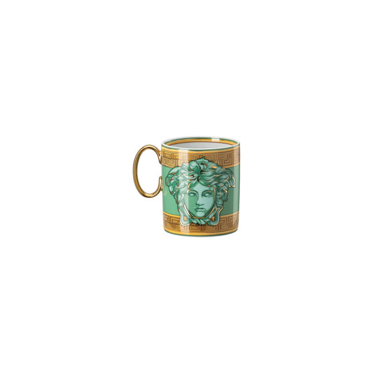 Versace Medusa Amplified Green Coin Mug with handle alternate view 2