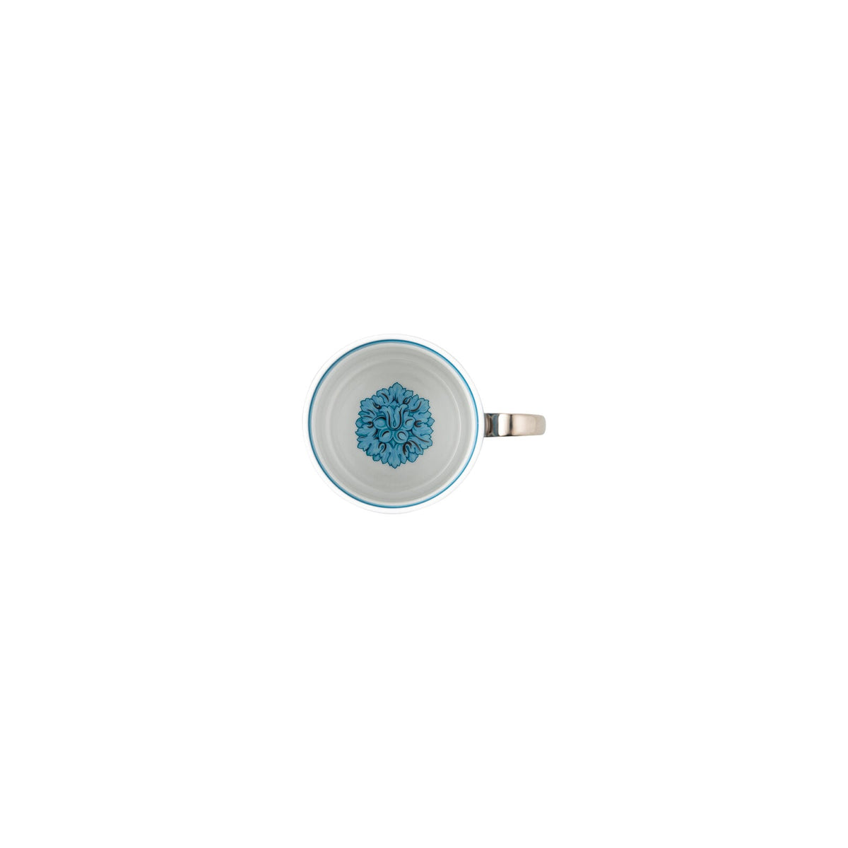 Versace Barocco Teal Mug with handle alternate view 3