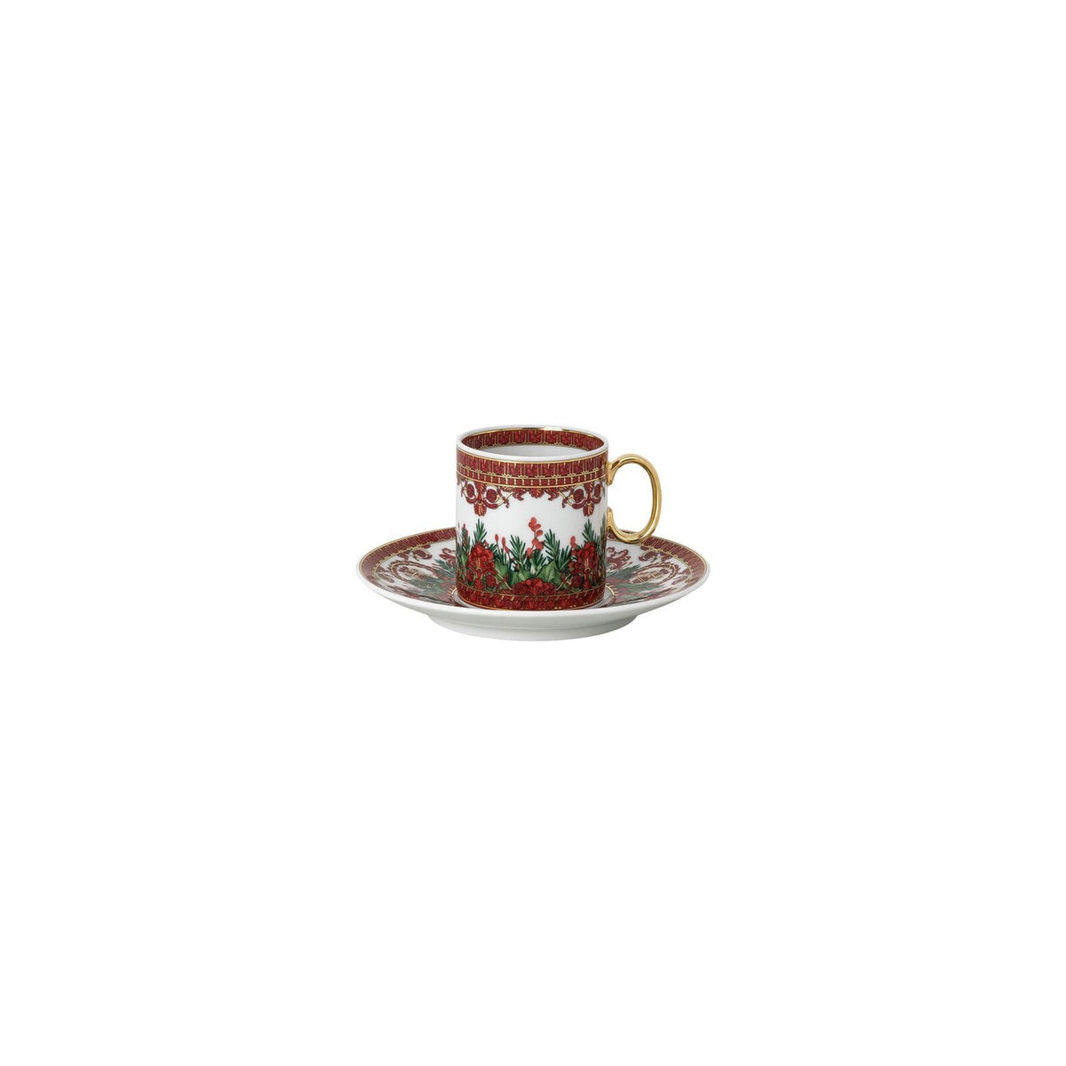 Versace I Love Baroque Holiday Espresso Cup & Saucer front view