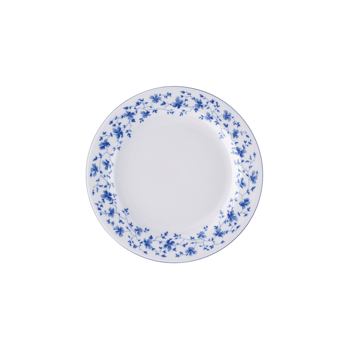 Rosenthal BlueBlossoms Rosenthal Form 1382 BlueBlossoms Rim Plate 19 cm front view