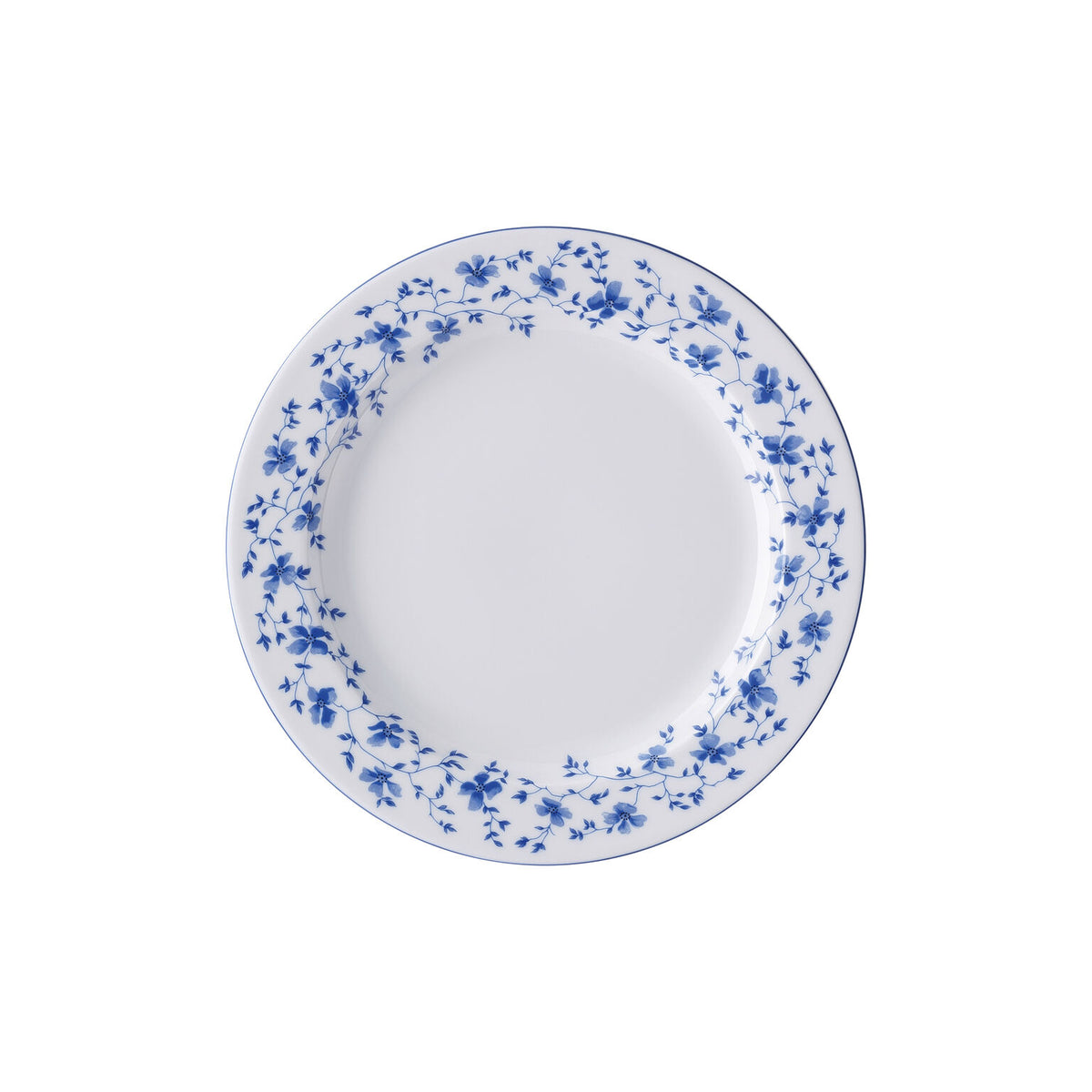 Rosenthal BlueBlossoms Rosenthal Form 1382 BlueBlossoms Rim Plate 22 cm front view