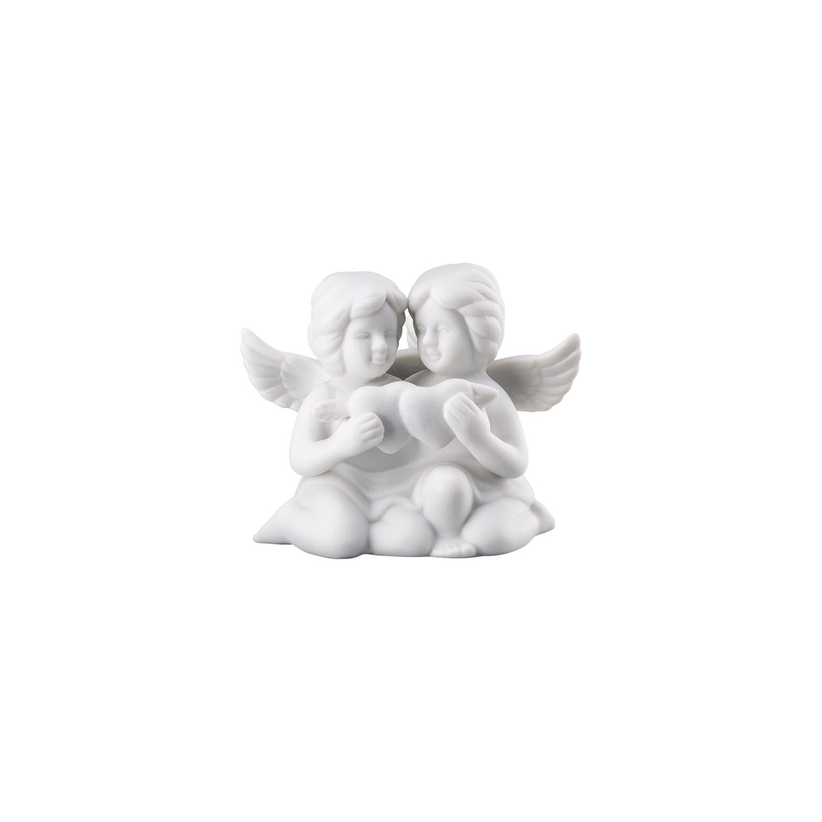 Rosenthal White matt Rosenthal Angel (Little) White matt Pair angels w. heart front view