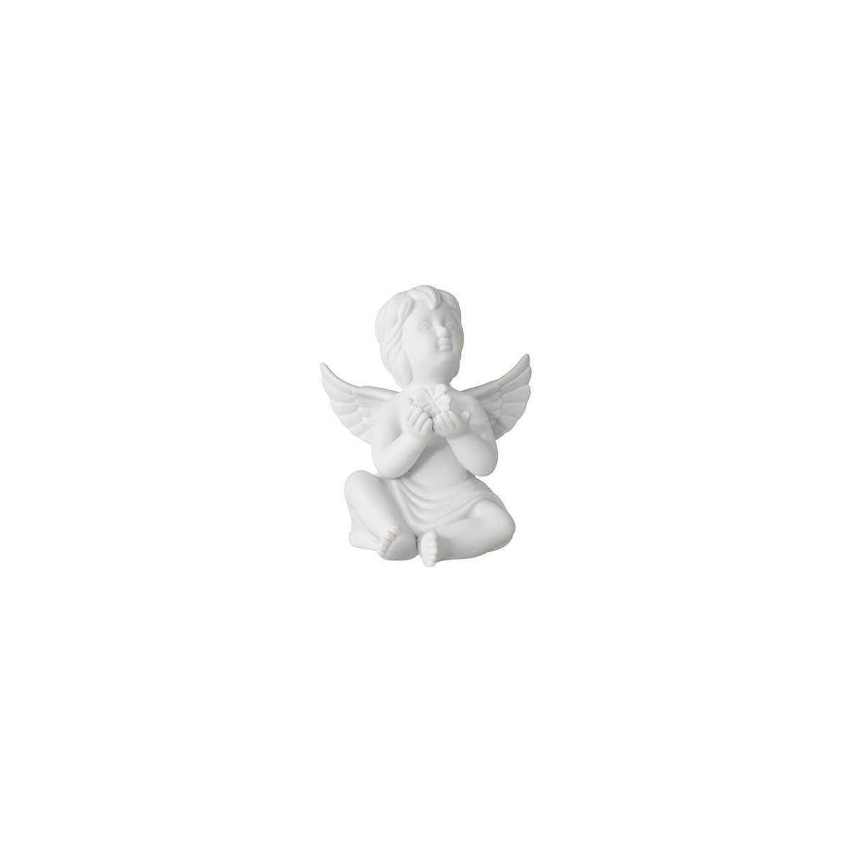 Rosenthal White matt Rosenthal Angel (Little) White matt Angel w. lucky clover front view