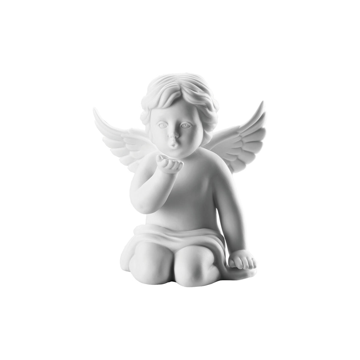 Rosenthal White matt Rosenthal Angel (Medium) White matt Angel kissing hand front view