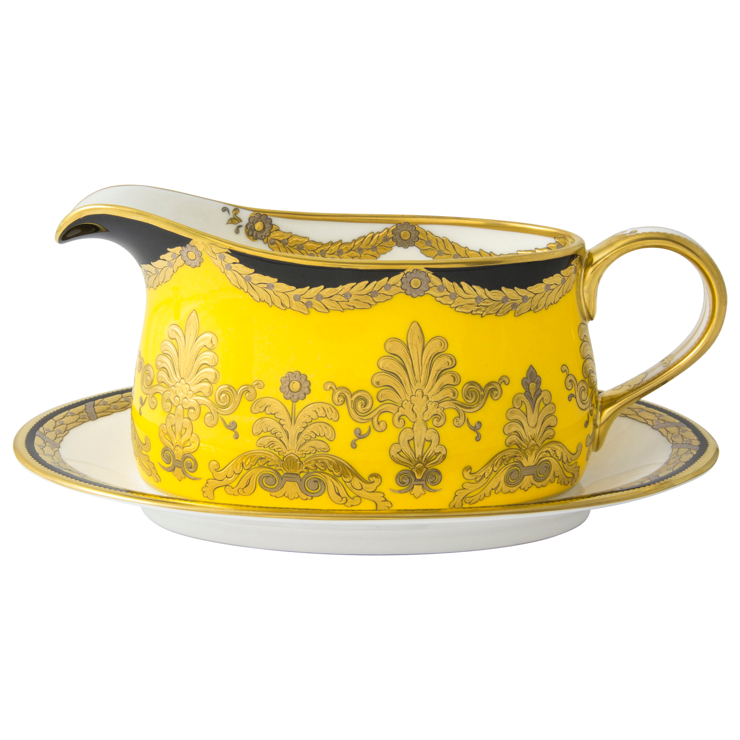 Royal Crown Derby Amber Palace Sauce Boat Stand (21cm) – alternate official product image