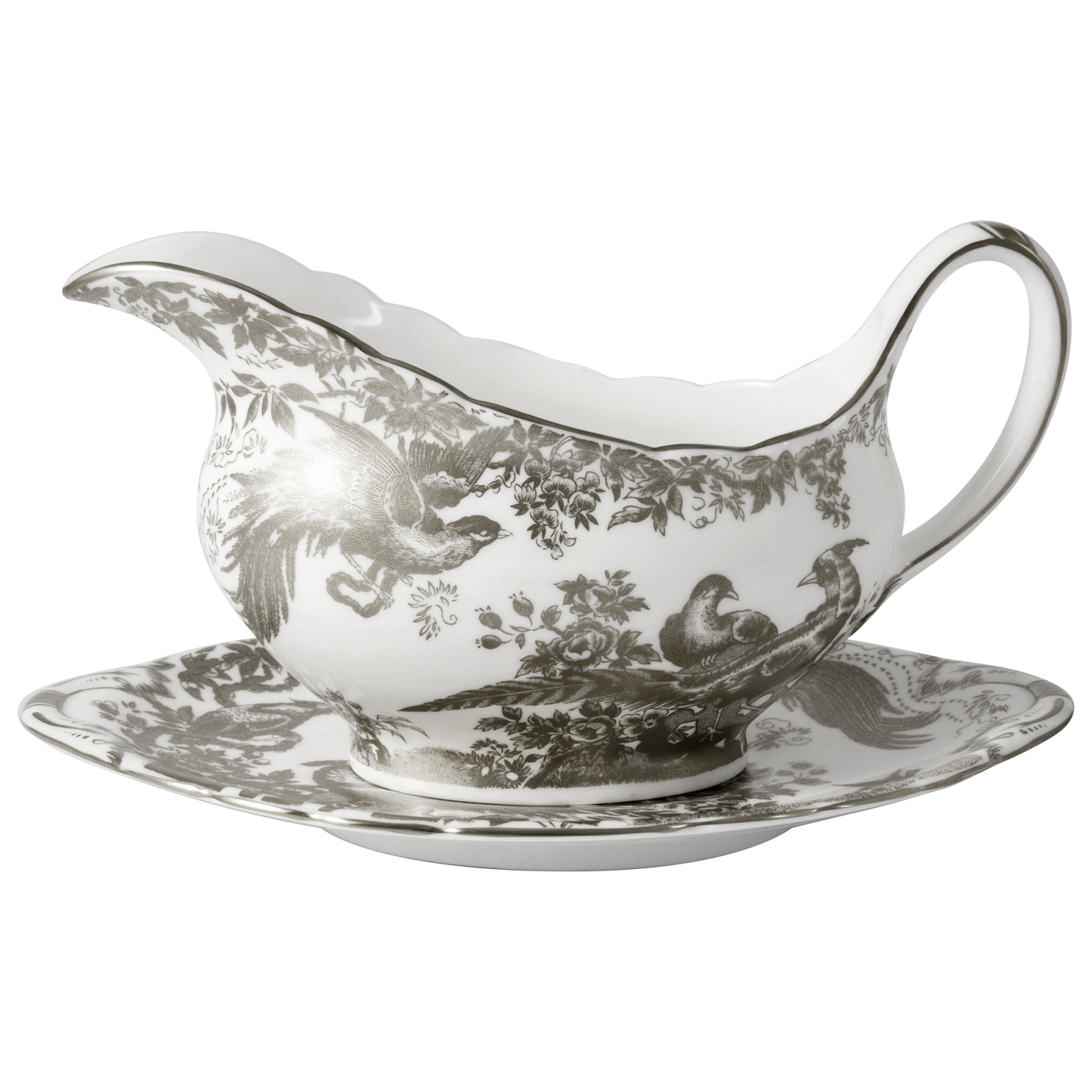 Royal Crown Derby Aves Palladium Sauce Boat Stand (21cm) – alternate official product image