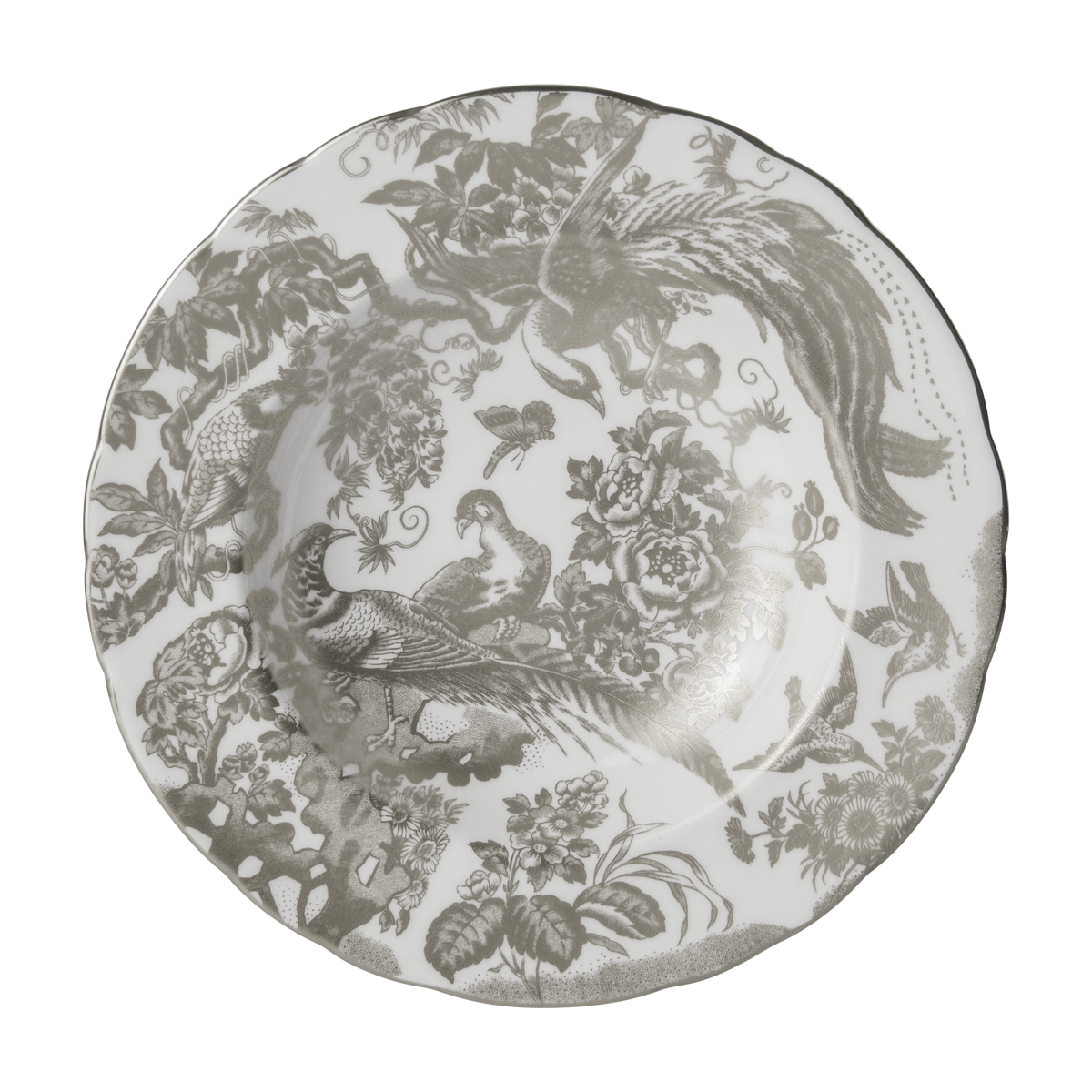 Royal Crown Derby Aves Palladium Rim Soup Bowl (21cm) – official product image