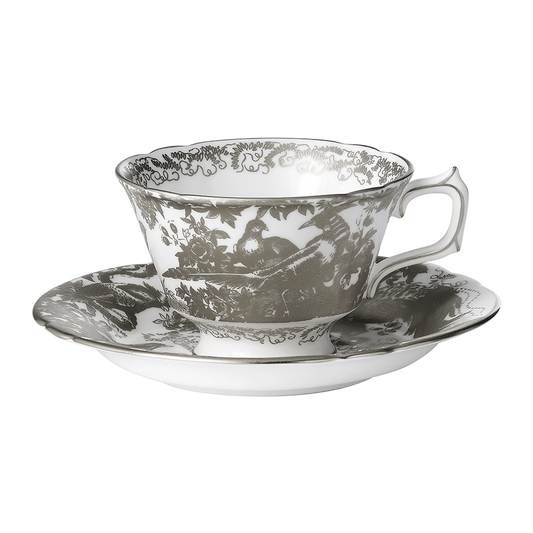Royal Crown Derby Aves Palladium Tea Saucer (14cm) – alternate official product image