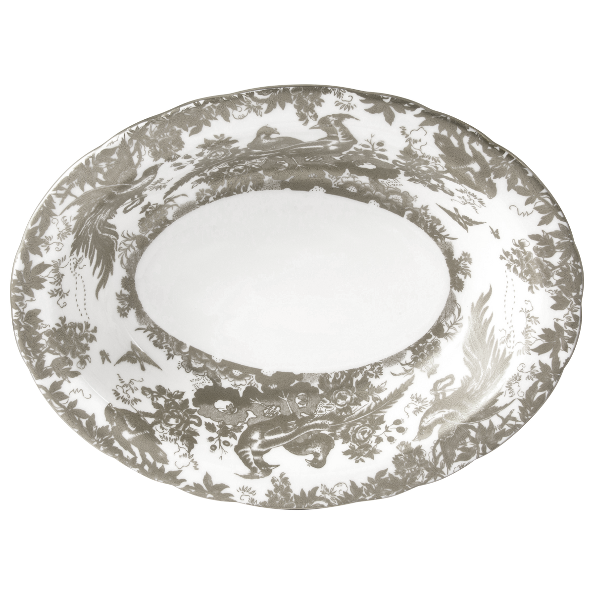 Royal Crown Derby Aves Palladium Open Vegetable Dish (24cm) – alternate official product image
