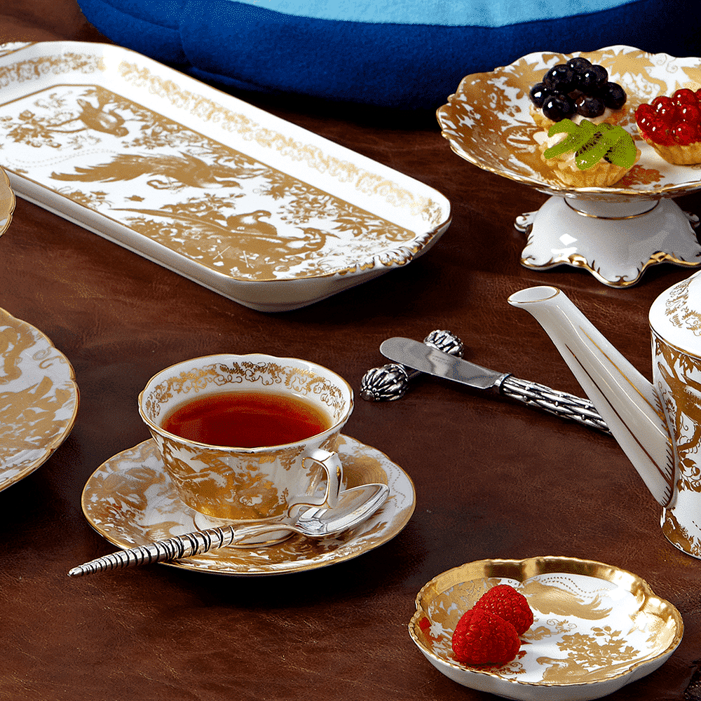 Royal Crown Derby Aves Gold Teacup and Saucer (220ml) – alternate official product image