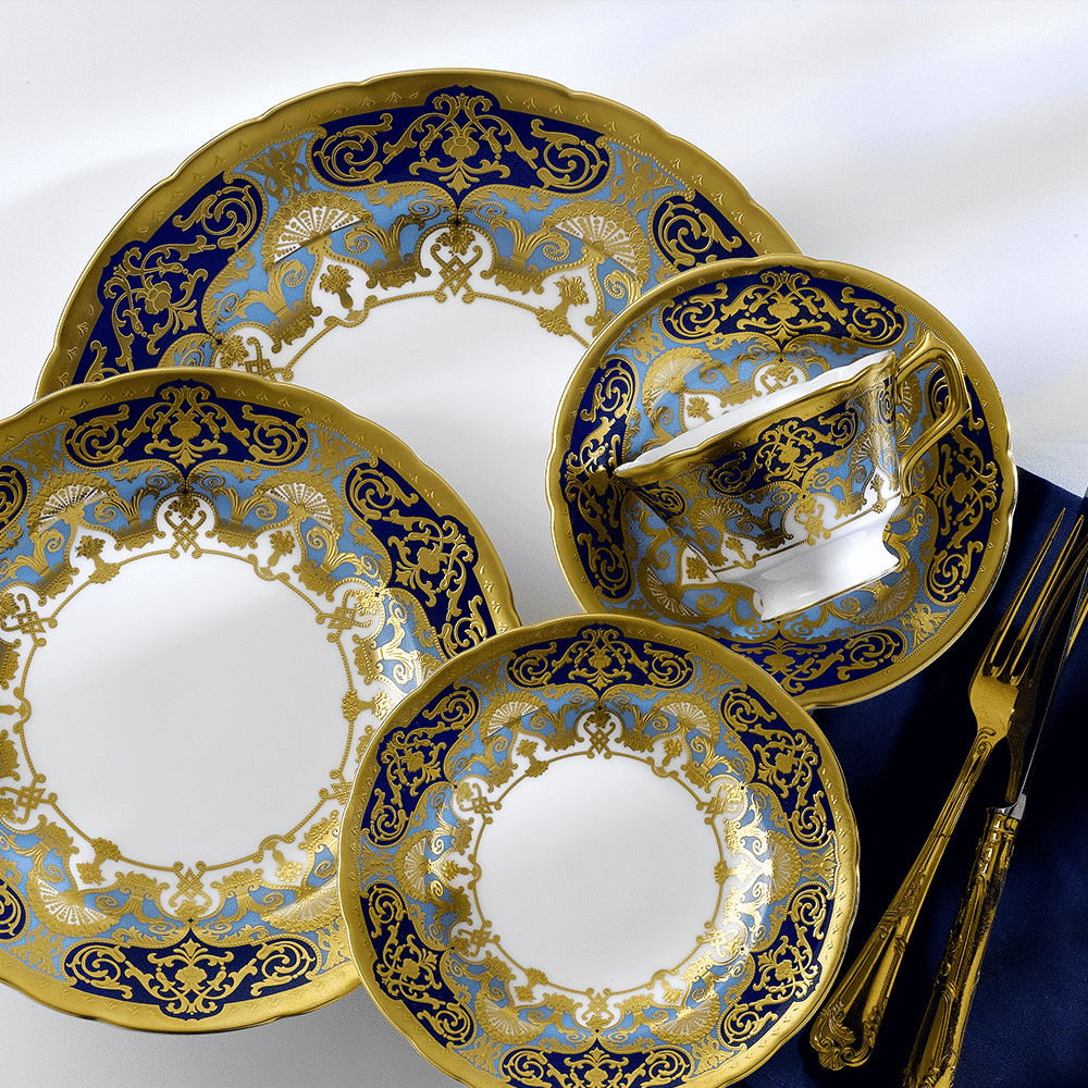 Royal Crown Derby Heritage Cobalt and Dark Blue Salad Plate (21cm) – alternate official product image