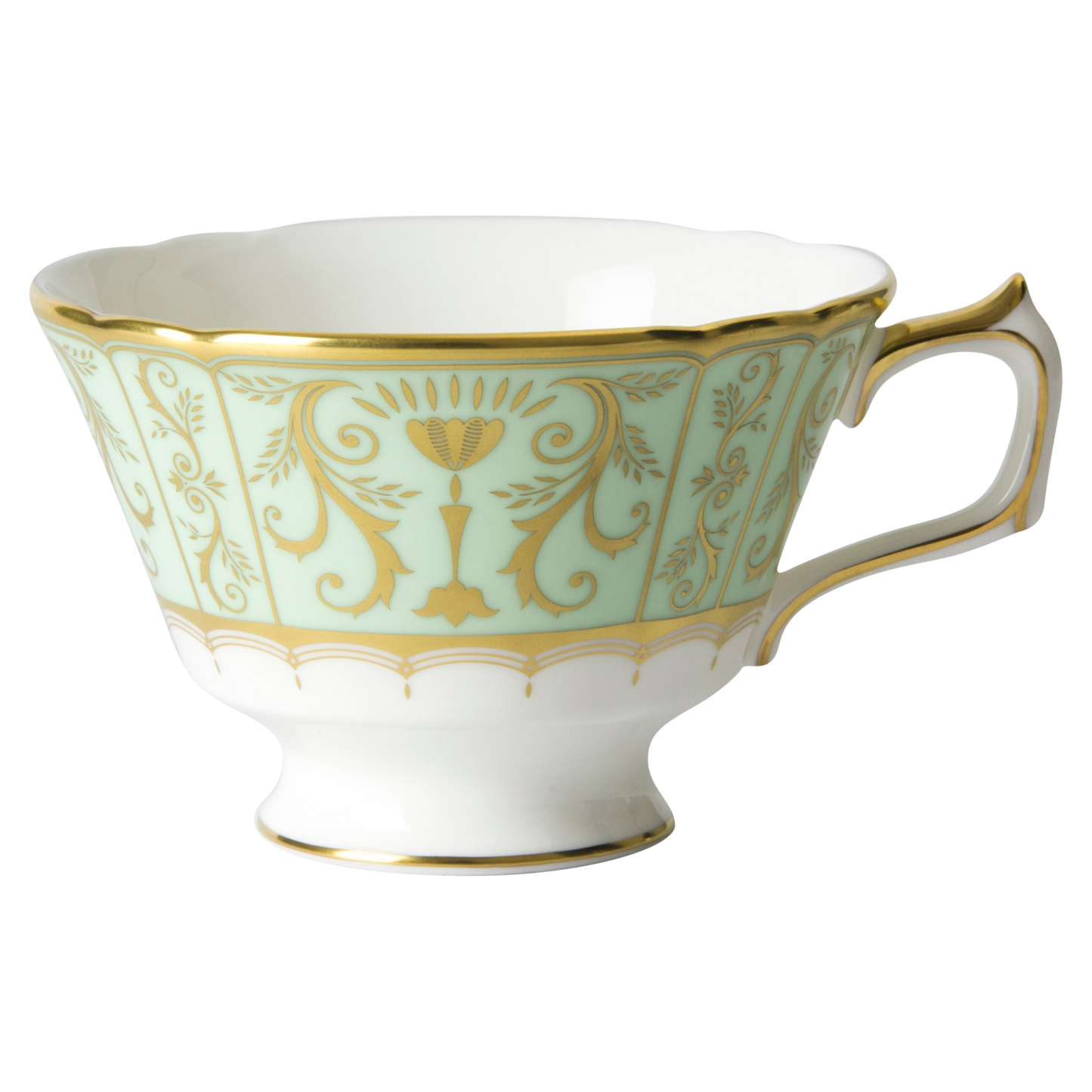 Royal Crown Derby Harlequin Darley Abbey Green Teacup (220ml) – official product image