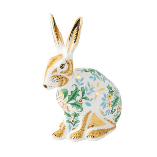 Royal Crown Derby Winter Hare – alternate official product image