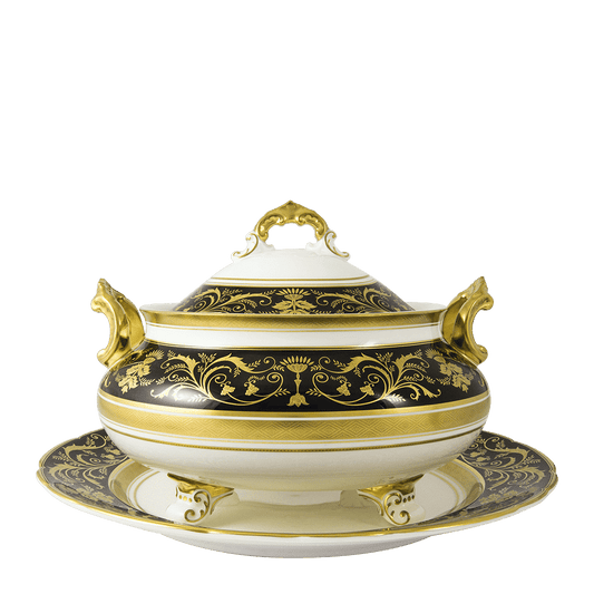 Royal Crown Derby Regency Black Soup Tureen (3700ml) – alternate official product image