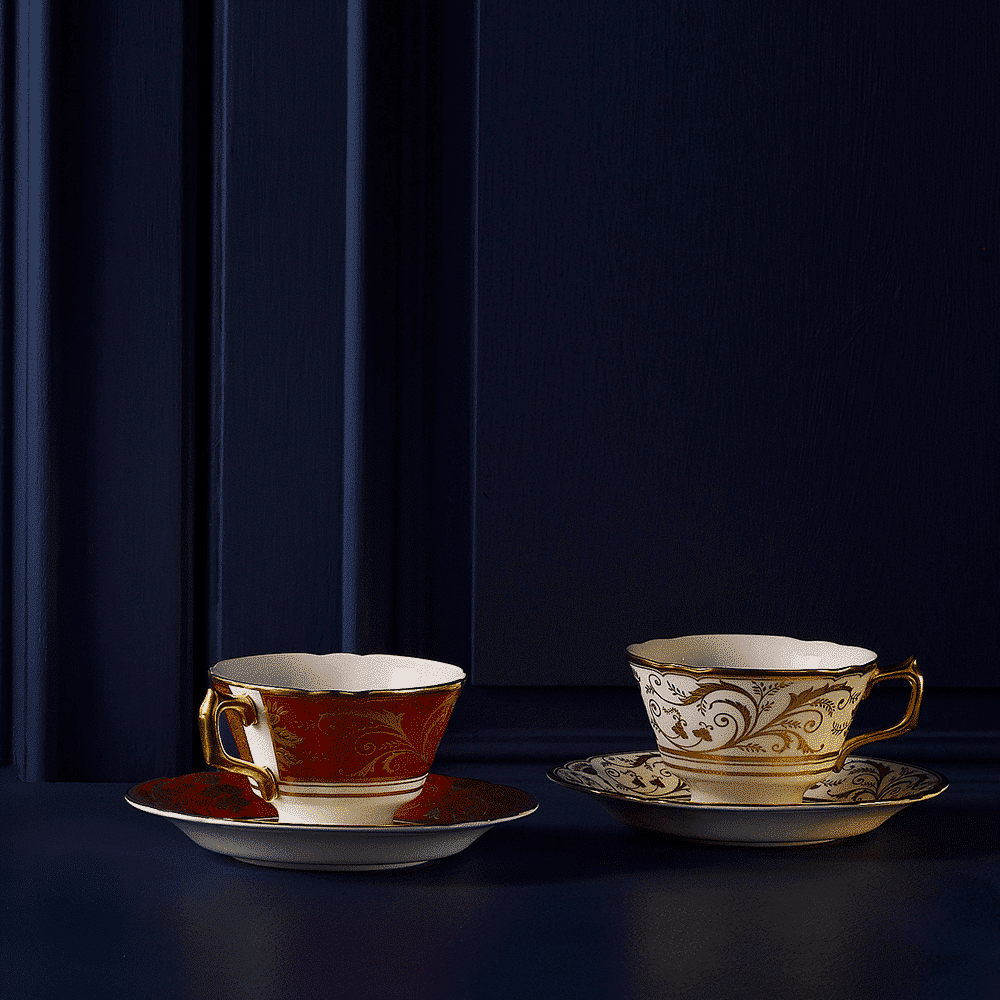 Royal Crown Derby Regency Red Teacup (220ml) – alternate official product image