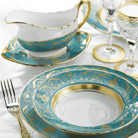 Royal Crown Derby Regency Turquoise Dinner Plate (27cm) – alternate official product image