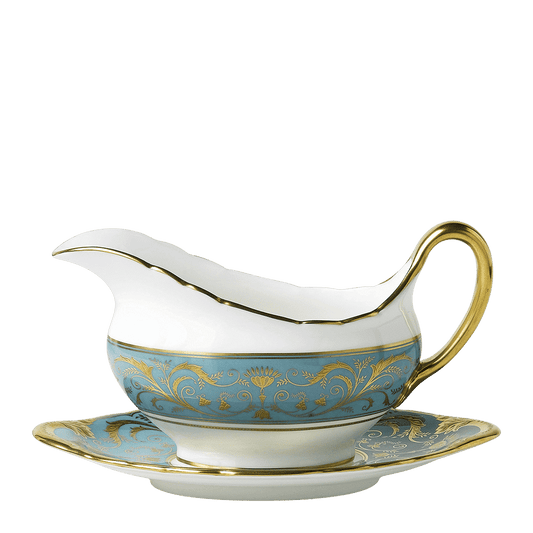 Royal Crown Derby Regency Turquoise Sauce Boat (450ml) – alternate official product image