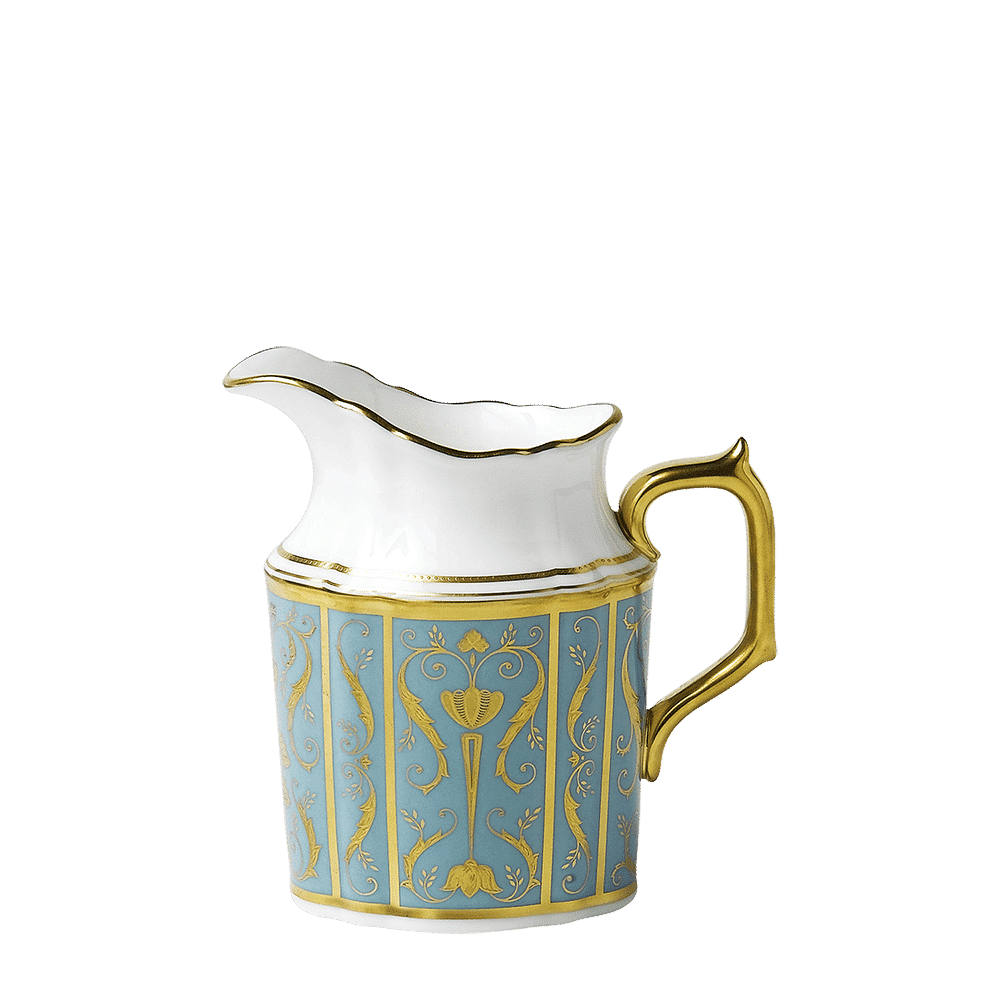 Royal Crown Derby Regency Turquoise Cream Jug (280ml) – alternate official product image