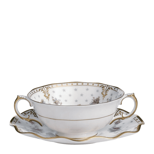 Royal Crown Derby Royal Antoinette Cream Soup Saucer (16cm) – alternate official product image