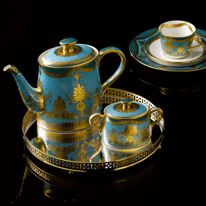 Royal Crown Derby Turquoise Palace Teapot (1150ml) – alternate official product image