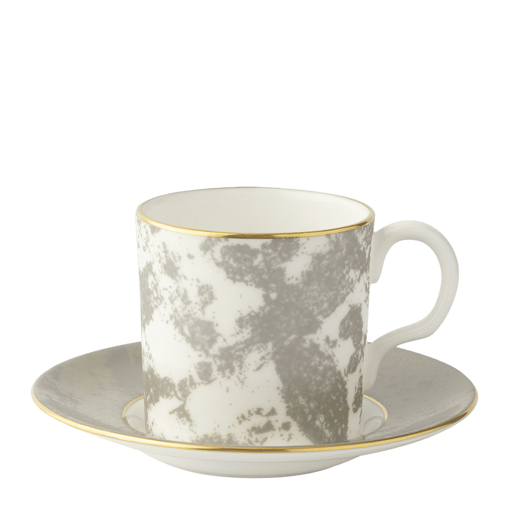 Royal Crown Derby Crushed Velvet Grey Coffee Cup (85ml) – alternate official product image