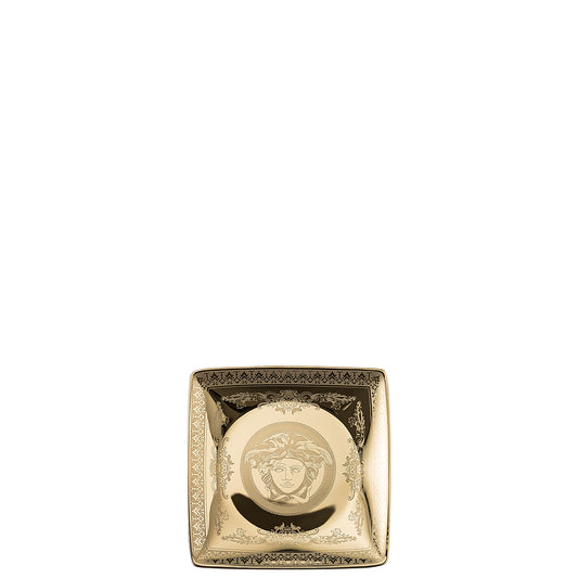 Versace Golden Medusa Bowl 12 cm square flat