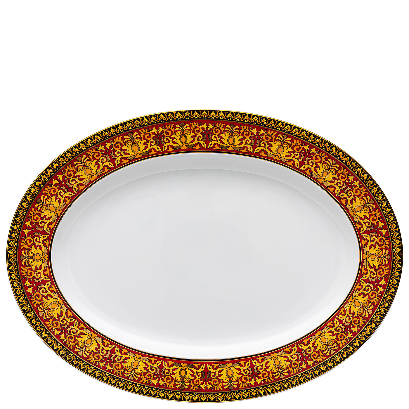 Versace Ikarus Medusa Red Oval Platter – 40 cm