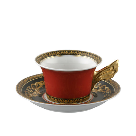 Versace Ikarus Medusa Red Teacup & Saucer