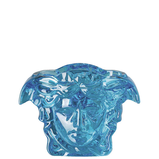 Versace Medusa Grande Blue Crystal Vase – 19 cm