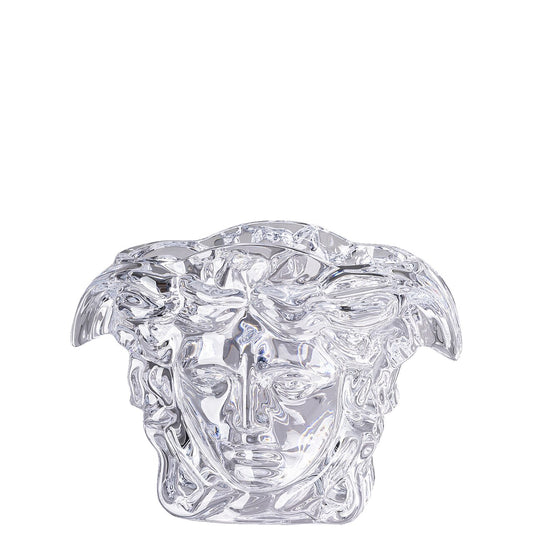 Versace Medusa Grande Clear Crystal Vase – 19 cm