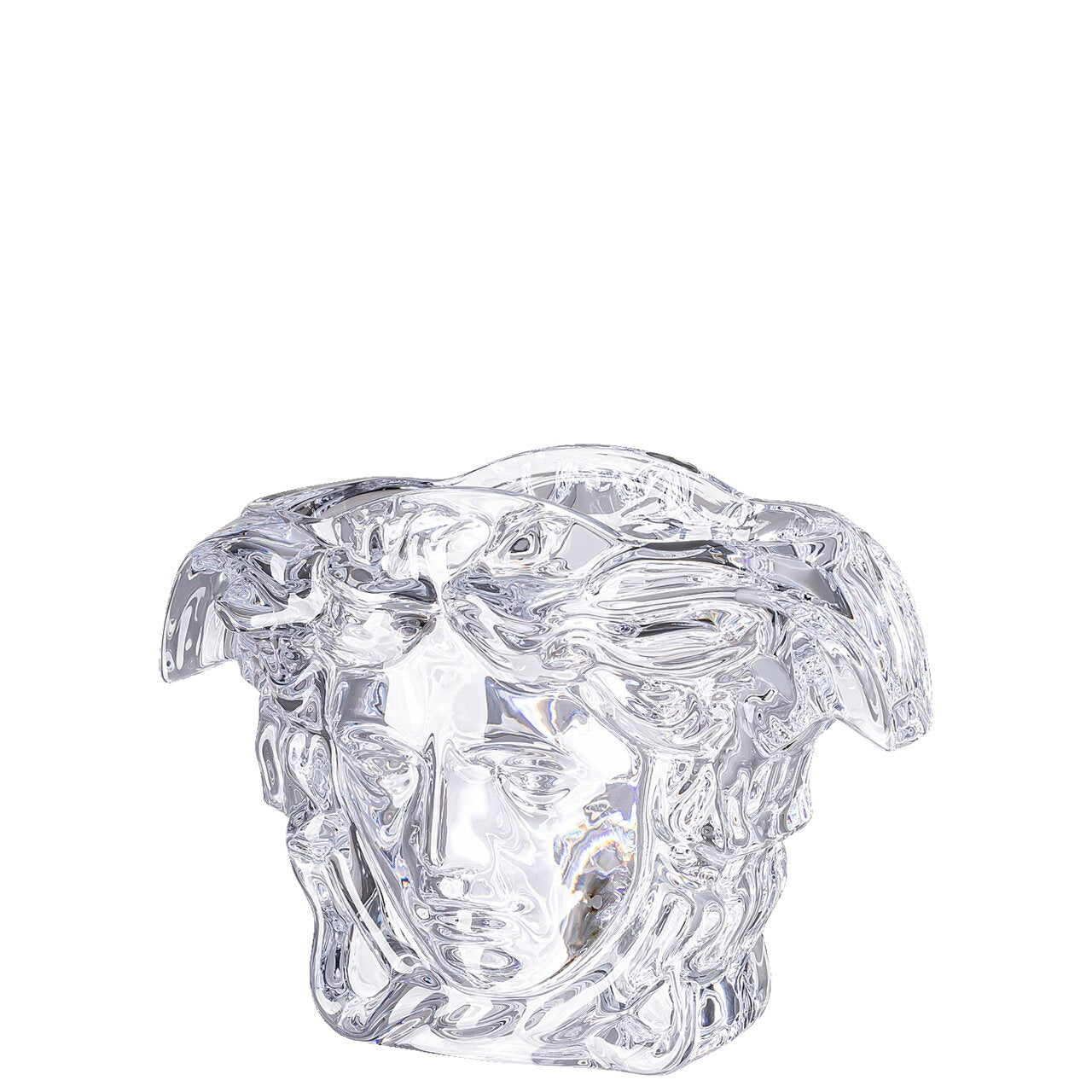 Versace Medusa Grande Clear Crystal Vase – 19 cm