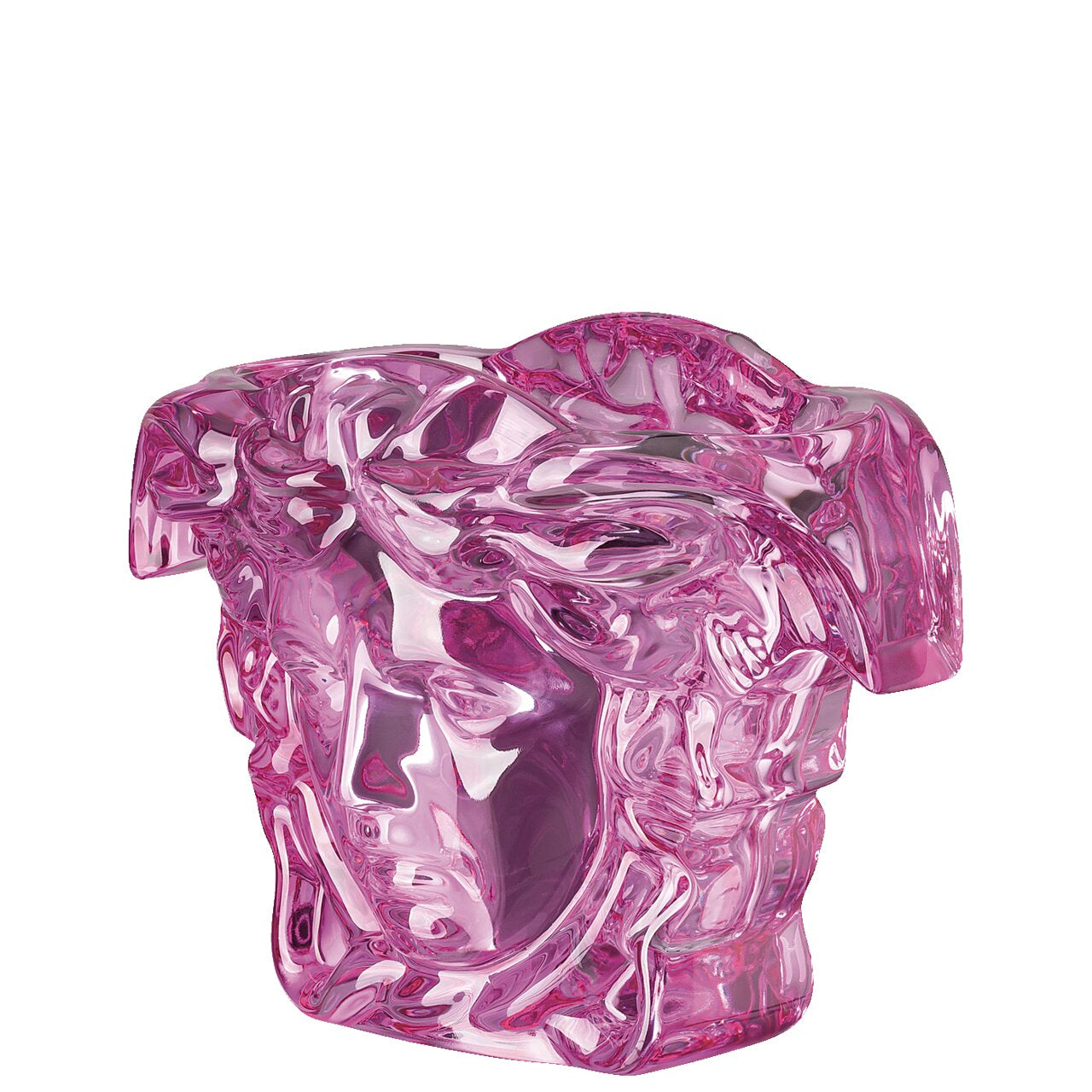 Versace Medusa Grande Pink Crystal Vase – 19 cm