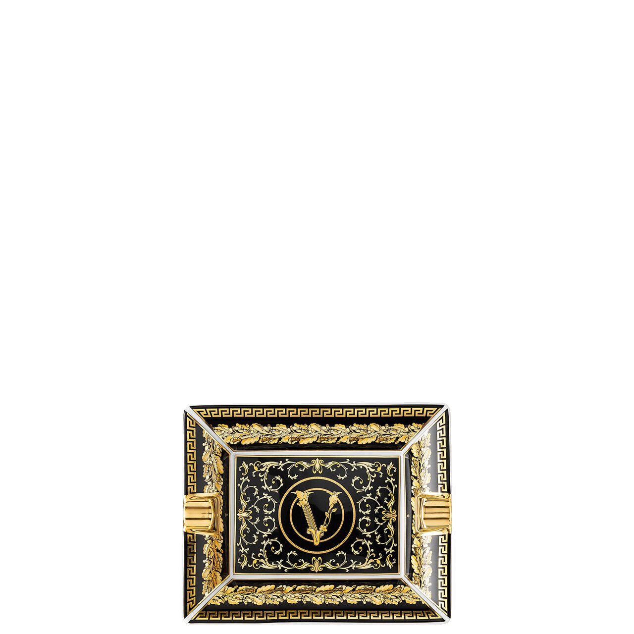 Versace Virtus Gala Black Ashtray – 13 cm