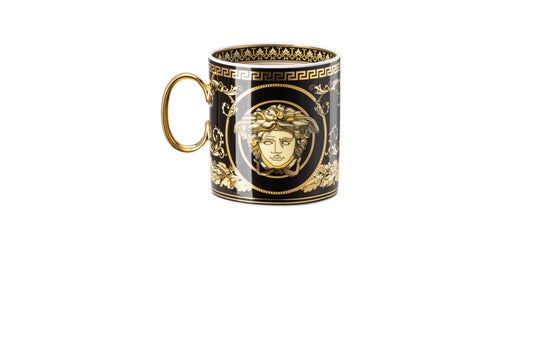 Versace Virtus Gala Black Coffee Cup & Saucer (Cup & Saucer 4 Tall Style)
