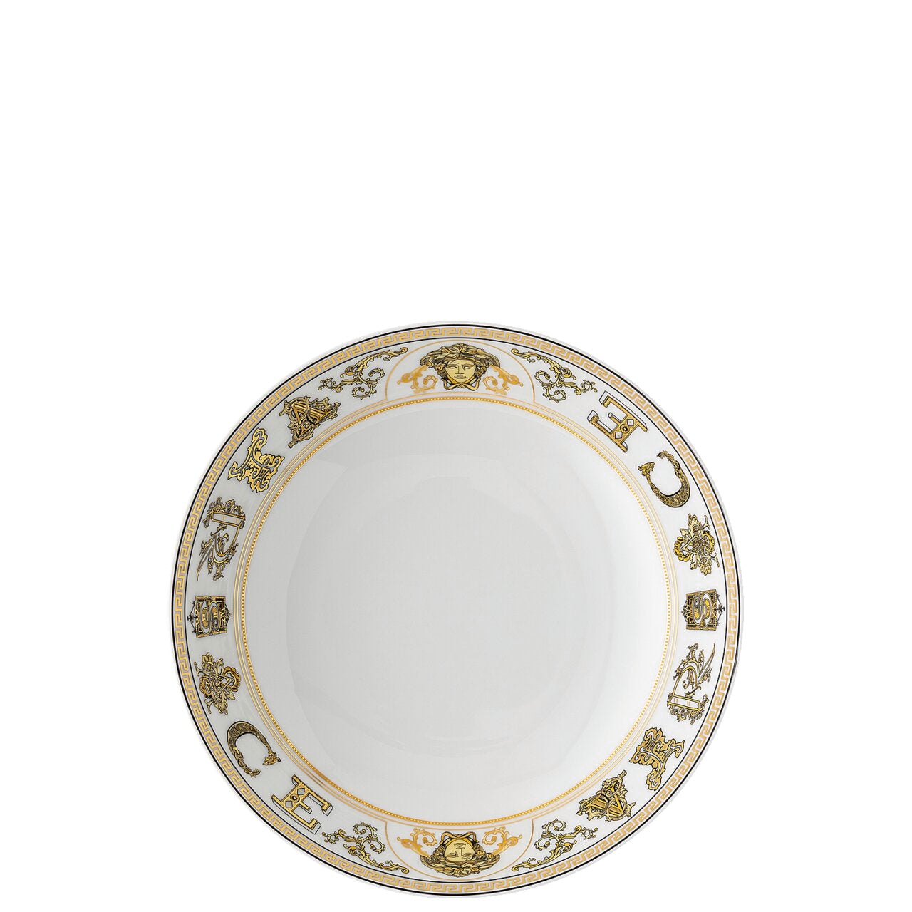 Versace Virtus Gala White Plate – 22 cm Deep (Soup Plate)