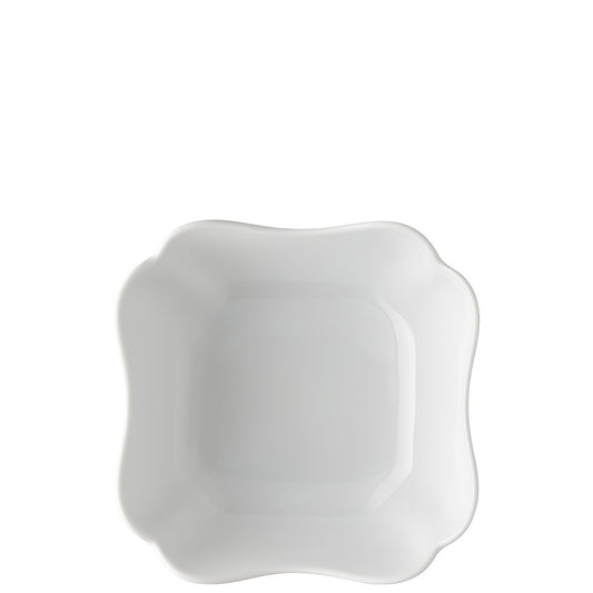 Hutschenreuther Maria Theresia White Bowl angular 20 cm – top view